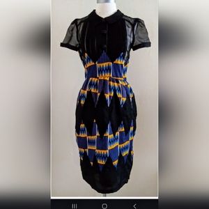 African Prints Organza Shirt Dress Size S